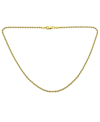Bling Jewelry 3MM Solid Yellow 10K Gold Twist Cable Rope Chain Necklace 16 Inch