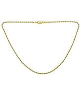 Bling Jewelry 3MM Solid Yellow 10K Gold Twist Cable Rope Chain Necklace 16 Inch