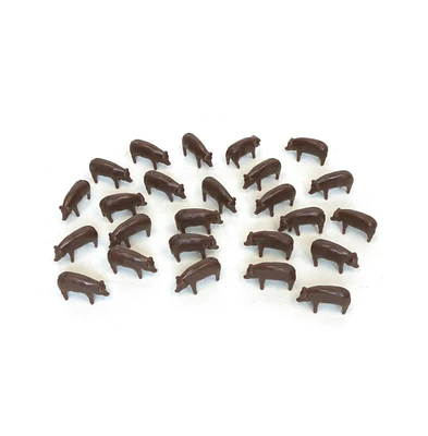 Ertl 1/64 25 Pack of Brown Pigs