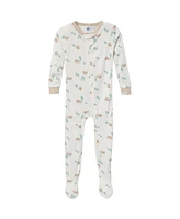 Gerber Toddler Boys' Snug Fit Footed Pajamas, 4-Pack, Farm