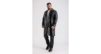 Furniq Uk Men's Leather Trench Coat