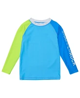 Snapper Rock Big Boys Citron Splash Colorblock Ls Rash Top