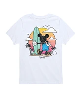 Hybrid Big Boys Disney Mickey Mouse Surfboard Graphic Tee