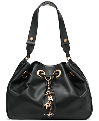 Karl Lagerfeld Paris Desiree Large Leather Hobo