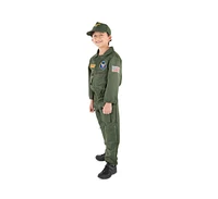 Dress Up America Air Force Pilot Jumpsuit & Cap Costume Set