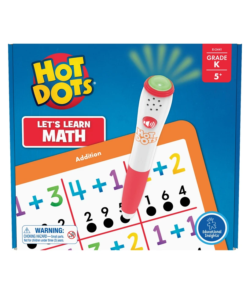 Educational Insights Hot Dots Let's Learn Kindergarten Math