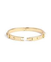 Coach Faux Stone Signature Mixed Motif Bangle Bracelet