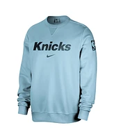 Nike Men's Light Blue New York Knicks Courtside Standard Issue Performance Pullover Sweatshirt