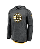 Fanatics Men's Black Boston Bruins Authentic Pro Rink Lightweight Pullover Hoodie