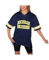 Gameday Couture Women's Navy Michigan Wolverines Until Kickoff Rhinestone Fashion T-Shirt