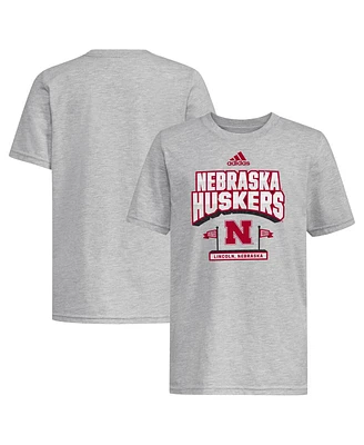 Adidas Men's Gray Nebraska Huskers Stake Our Claim T-Shirt