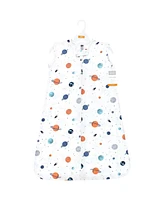 Hudson Baby Boys Cotton Sleeveless Wearable Sleeping Bag, Sack, Blanket, Space, Months