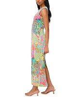 Msk Women's Printed Jersey Sleeveless Maxi Dress