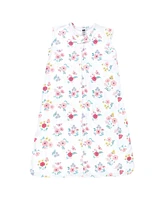 Hudson Baby Girls Cotton Sleeveless Wearable Sleeping Bag, Sack, Blanket, Blue Toile