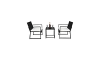 Slickblue 3-Piece Set: Single Coffee Table and 1 Exposed Flat Chair Stylish Living Room Furniture