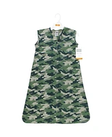 Hudson Baby Boys Cotton Sleeveless Wearable Sleeping Bag, Sack, Blanket, Camo, 0-6 Months