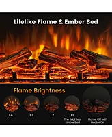 Sugift 23-inch 3-Sided Electric Fireplace Insert with Remote Control