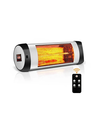 Sugift 1500W Wall-Mounted Electric Heater Patio Infrared Heater with Remote Control