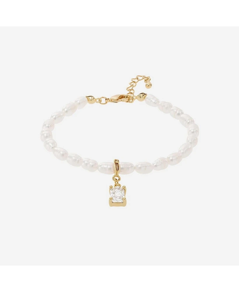 Bearfruit Jewelry Memories Base Cultured Pearl Bracelet with Clair Charm