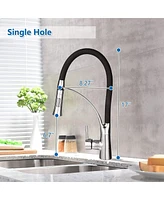 Slickblue Kitchen Faucet with Pull-Out Spray Head, 360° Rotation Swivel Spout