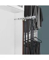 Rev-a-Shelf 14" Pullout Belt Rack Closet Storage Organizer, Chrome, Brc-14CR