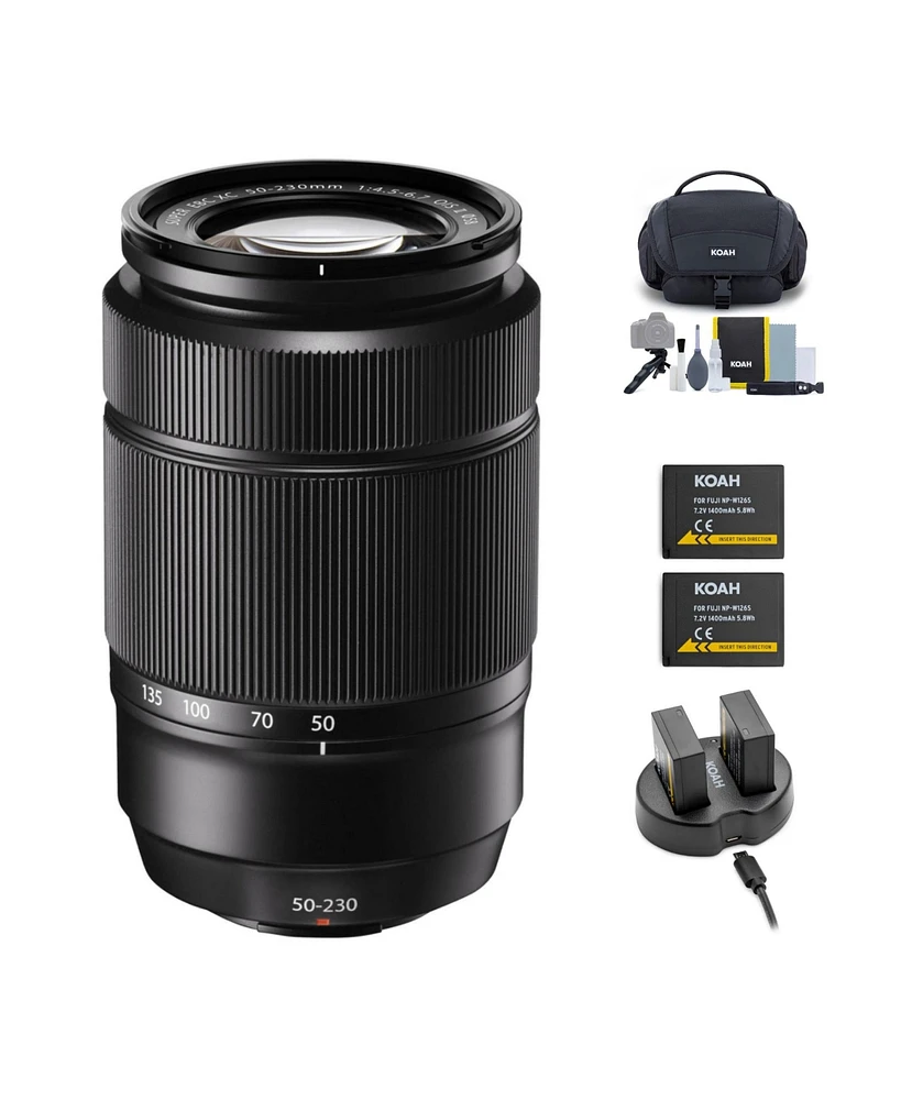 Fujifilm Xc 50-230mm f/4.5-6.7 Ois Ii Lens with Battery (2 pack) and Accessories