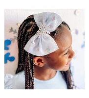 Sweet Wink Girls Snow Princess Iridescent Tulle Bow Headband