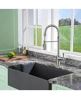 Casainc Single-Handle Spring Pull-Down Kitchen Faucet Single Hole 1.8 Gpm