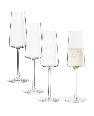 Stolzle Lausitz Power Champagne Flutes, Set of 4