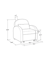 Serta 35.2"W Polyester Toluca Convertible Chair