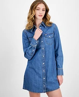 Tommy Jeans Women's Cotton Long-Sleeve Denim Shirtdress