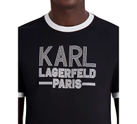 Karl Lagerfeld Paris Men's Logo Ringer T-Shirt