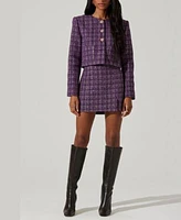 Astr The Label Lyssa Tweed Jacket Covina Tweed Mini Skirt