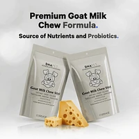 Goat Milk Chew Sticks for Dogs Supplement - High Protein, Beef Collagen, Cheese & Probiotics