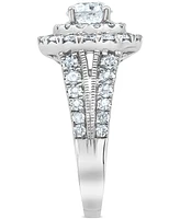 Diamond Double Halo Engagement Ring (2-1/2 ct. t.w.) in 14k White Gold