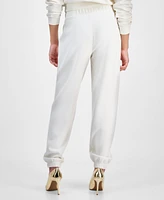 Guess Women's Olympe Seam-Front Logo-Charm Jogger Pants