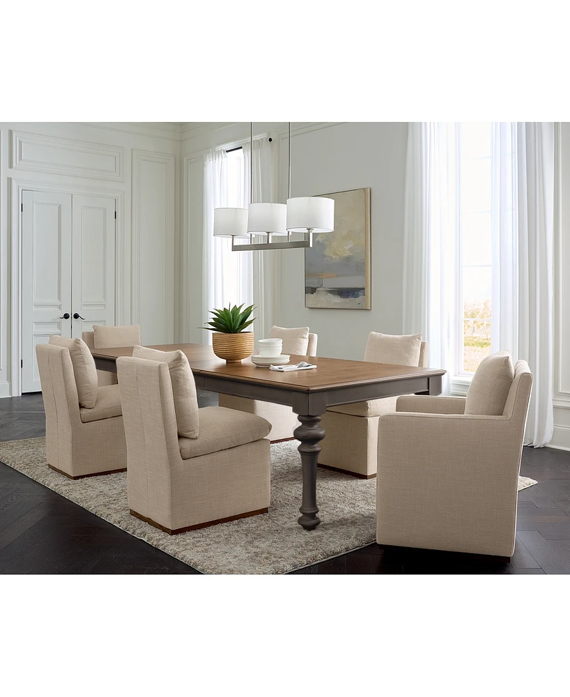 7 Pc. Set (Mandeville Rectangular Dining Table, 4 Kenity Ii Side Chairs & 2 Arm Chairs), Created for Macy's
