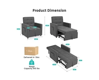 gaomon Sofa Bed Sleeper Chair, 3-in-1 Convertible Pull Out Sofa Bed with Adjustable Backrest