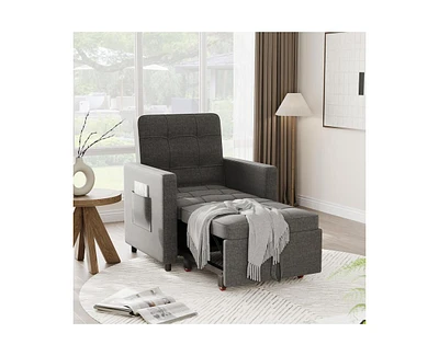 gaomon Sofa Bed Sleeper Chair, 3-in-1 Convertible Pull Out Sofa Bed with Adjustable Backrest
