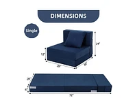 gaomon Folding Sofa Bed, Foldable Couch Bed with Pillow, Convertible Sleeper Chair Folding Sofa Mattress