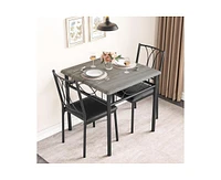 gaomon Kitchen Dining Room Table Set for 2 with Chairs, Dining Table with 2 Chairs, 3 Piece Dining Table Set