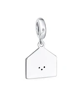 Bling Jewelry Saying Merry Christmas Holly Envelope Dangle Charm .925 Sterling Silver