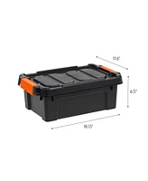 Iris Usa Gal. Plastic Storage Bins with Lids, Latching Totes