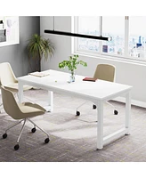 Tribesigns 63”Executive Desk, Modern Simple Workstation Business Furniture, Large Office Computer Desk with Thicken Frame