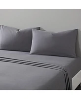 Micropuff Twin Flat Sheet Only (66 x 96) - Dark Gray