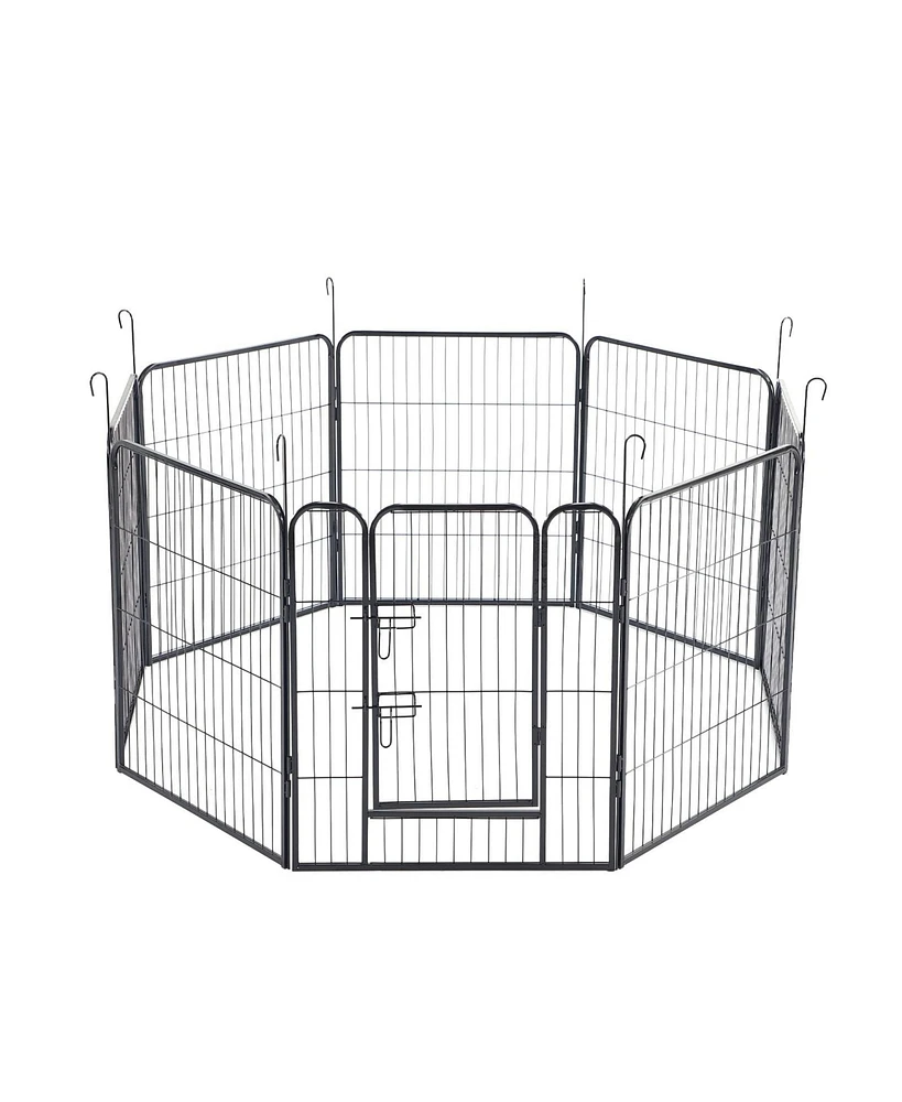 Flynama Metal Pet Playpen 31.49-in x 26.77-in Indoor/Outdoor Playpen