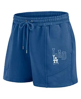 Wear by Erin Andrews Women's Navy Los Angeles Dodgers Washed Fleece Sweatshirt Shorts Lounge Set