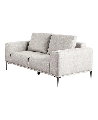 Furniture of America 65" Danio Chenille 2-Seater Track Arm Loveseat