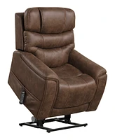 Furniture of America 39" Leafstorm Artificial Leather Power Recliner Lift Chair