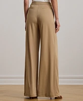 Lauren Ralph Plus Stretch Jersey Wide-Leg Pants